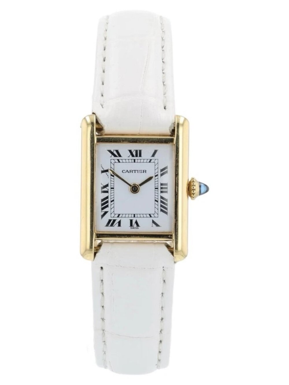 Cartier Tank Louis White Dial 18k Yellow Gold 20x28mm Manual Wind Women’s